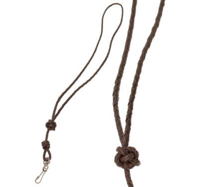 Plaited Leather Lanyard by Bisley