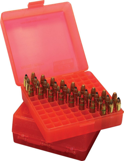 P-100-22M Flip-Top ammo Box 100 Round 17 HMR, .22 by MTM