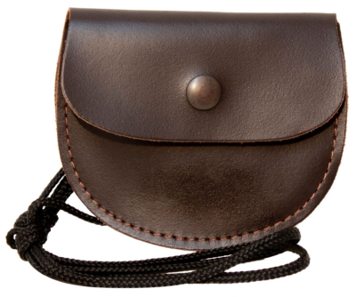 Leather Pellet Pouch with Lanyard