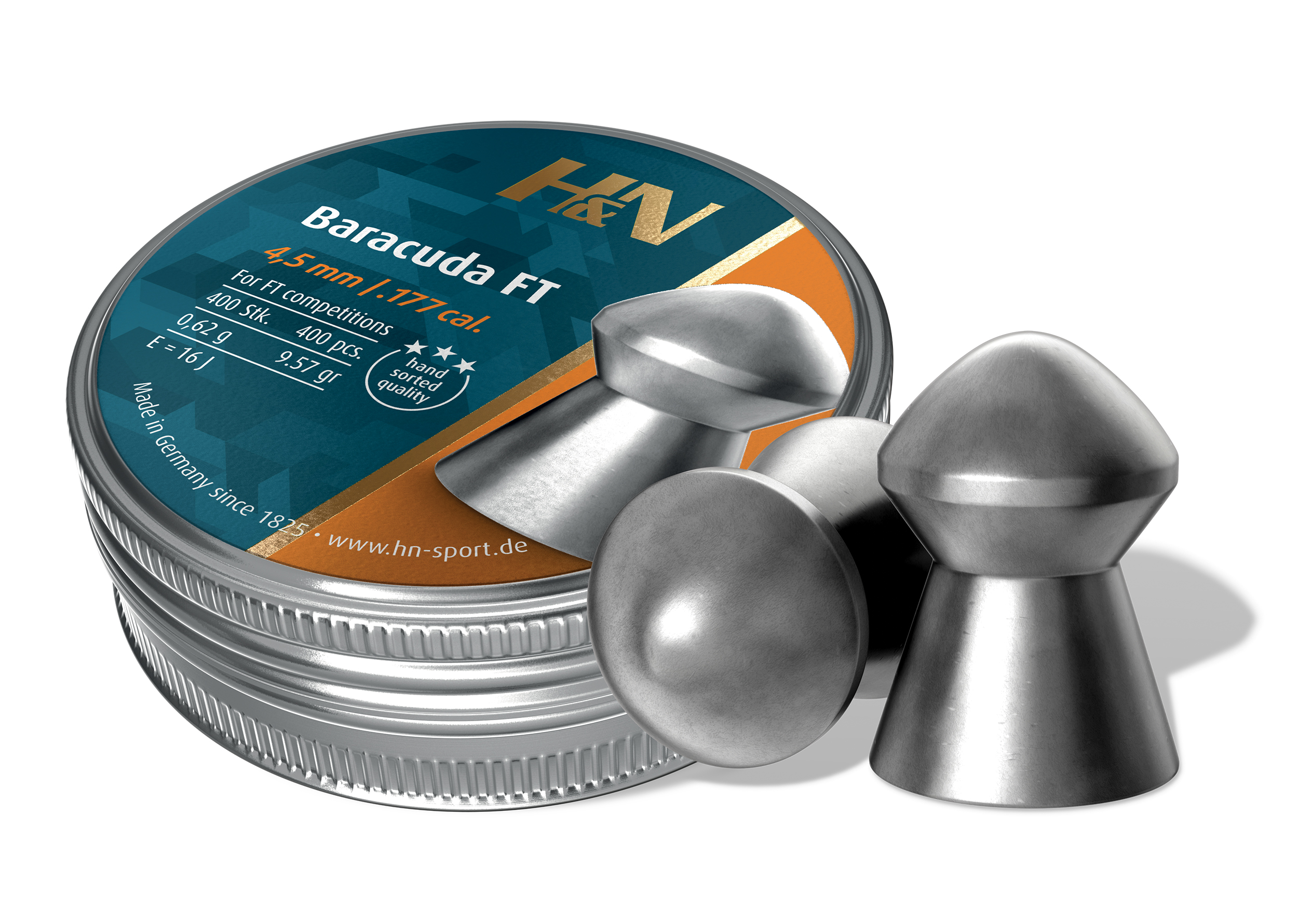 H&N Baracuda FT 4.51mm .177cal Tin of 400
