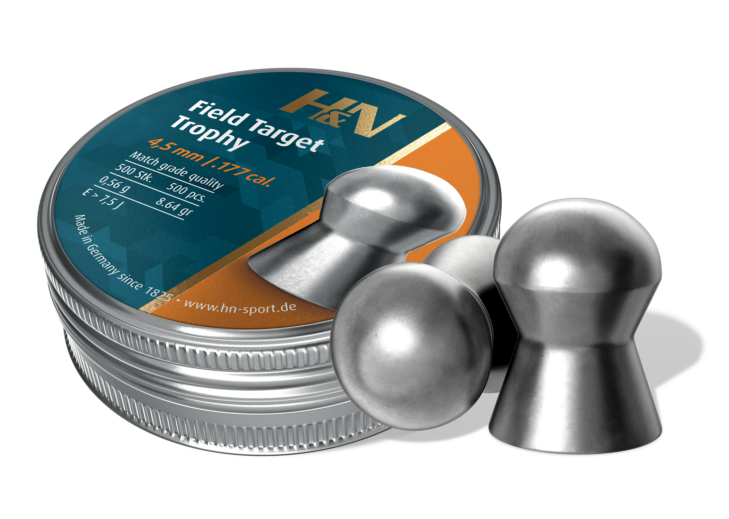 Field Target Trophy .22 Pellets Tin of 250 by H&N