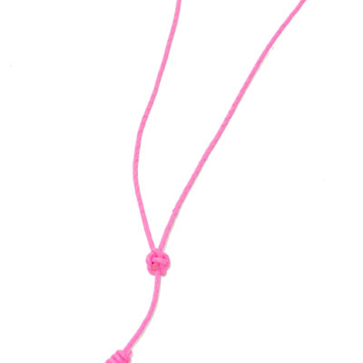 Pink Plaited Leather Lanyard by Bisley