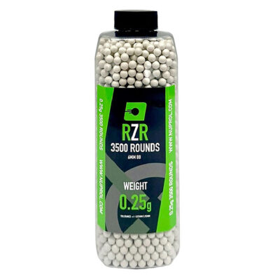 RZR Airsoft BBs (3500R Bottle) (0.25g) (White) By Nuprol