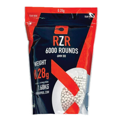 RZR Airsoft BBs (6000R Bottle) (0.28g) (White) By Nuprol
