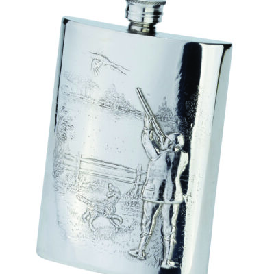 6oz Gamekeeper Pewter Flask by Bisley