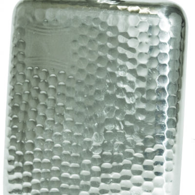 6oz Hammered Pewter Flask by Bisley