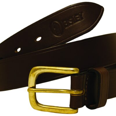 Plain Leather Belt by Bisley
