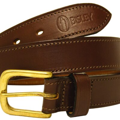 Stitched Leather Belt by Bisley