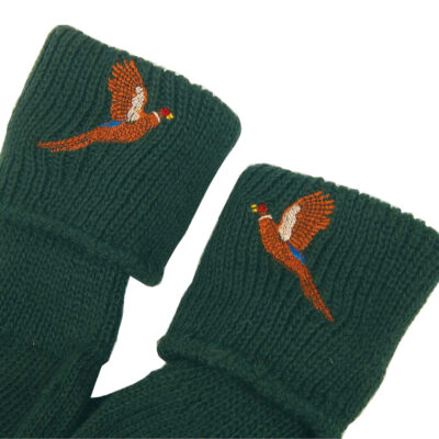 Embroidered Pheasant Stockings 8-11 By Bisley