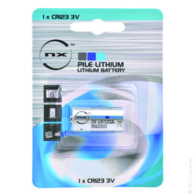 CR123 Lithium Battery 3V 1.45Ah Blister of 1