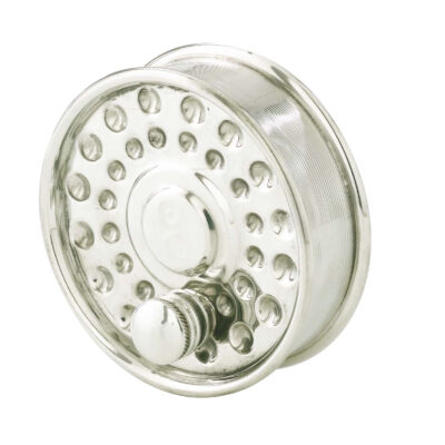Fishing Reel Pewter Flask by Bisley