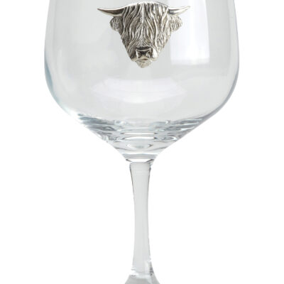 Highland Cow Gin Glass