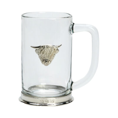 Highland Cow Glass Tankard