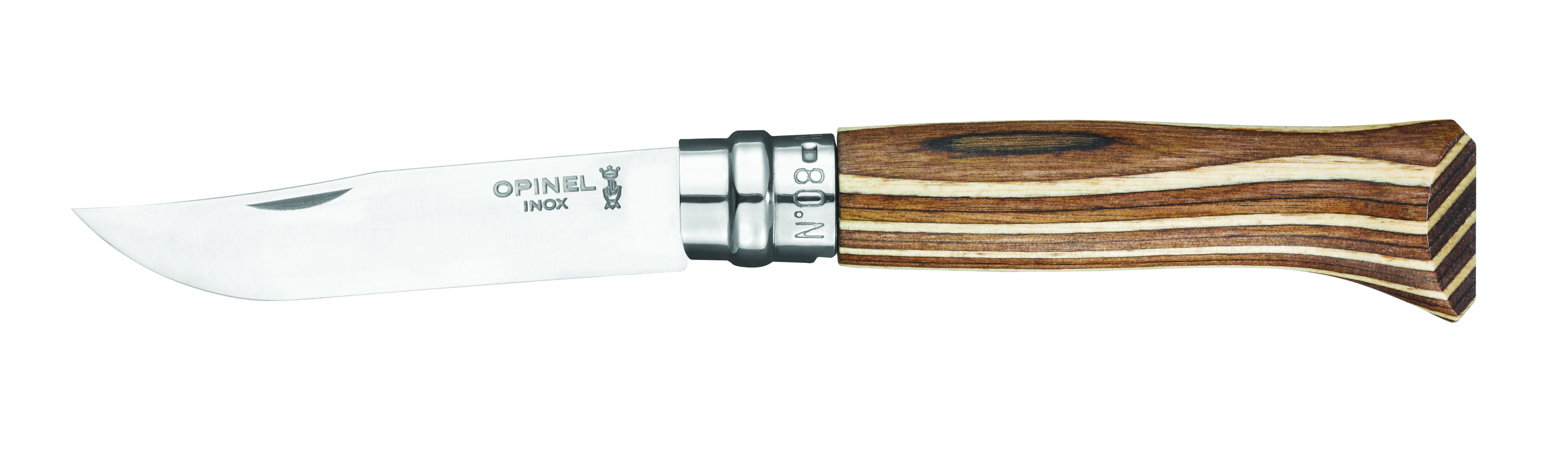 No.8 Laminated Birch Knife by Opinel