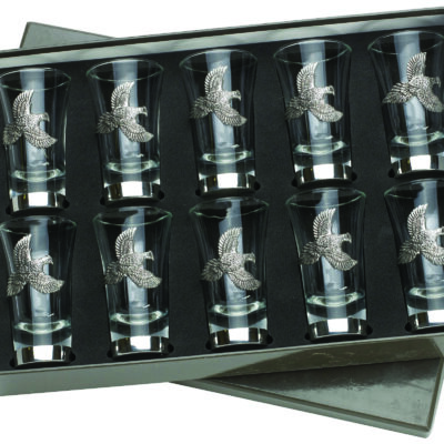 Partridge Set Of 10 Numbered Shot Glasses