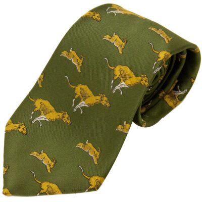 No.8 Tie Hounds & Hare Polyester by Bisley