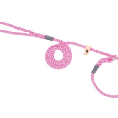 Dog Lead Pink Rope 8mm by Bisley