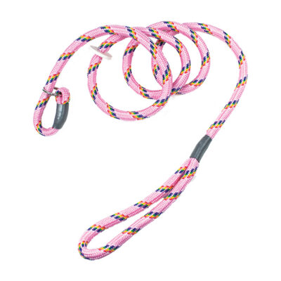 Pink Multicoloured Dog Slip Lead By Bisley