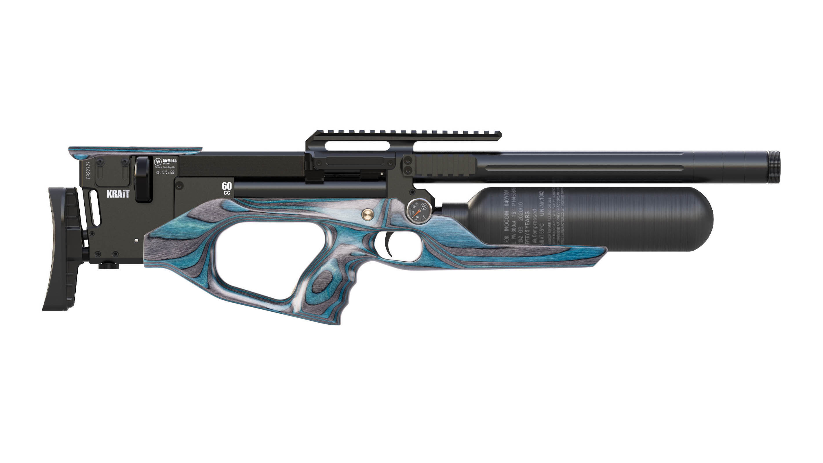 Krait Long High power 22 Blue Laminate Stock