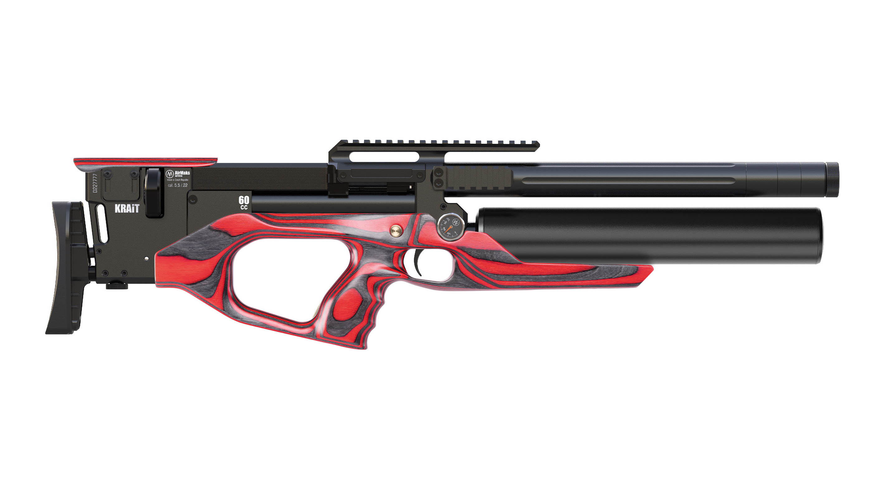 Krait-T Long High Power 22 Red Laminate Stock